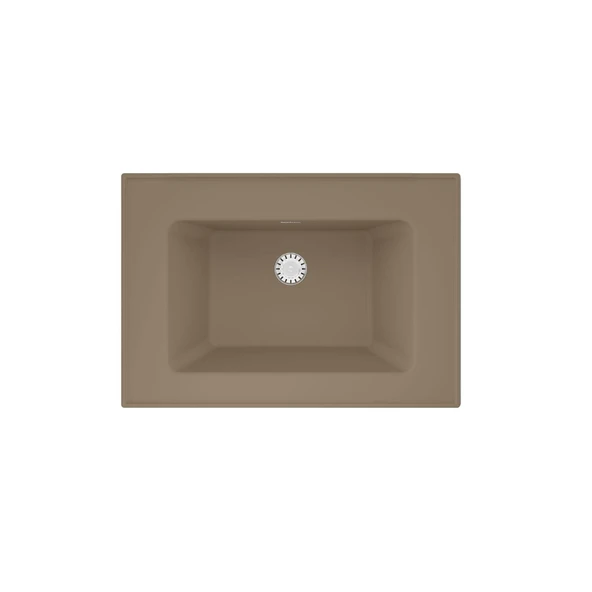 Real Stone ZENITH 65 Etajerli Capucino Granit Banyo Lavabosu 65x45 ürün görseli 1