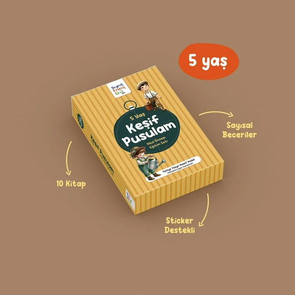 KEŞİF PUSULAM SET - 5 YAŞ İÇİN OKUL DESTEK SETİ ürün görseli 1