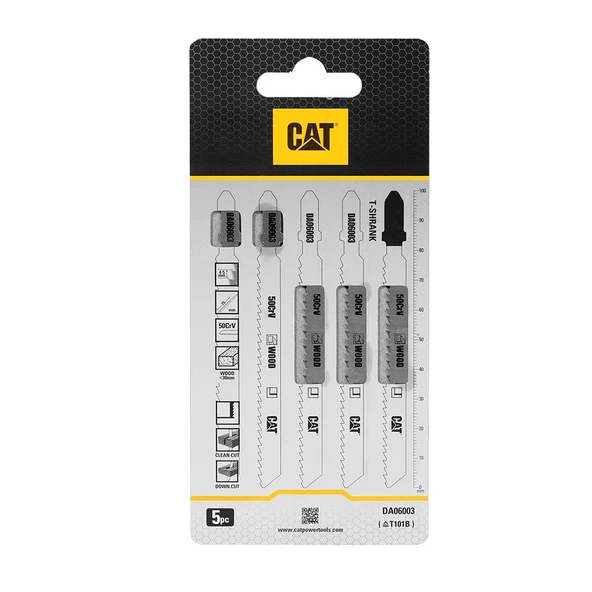 CAT DA06003 5 Parça Profesyonel Ahşap Çapaksız Temiz Kesim Dekupaj Testere Bıçağı, Ucu ürün görseli 1