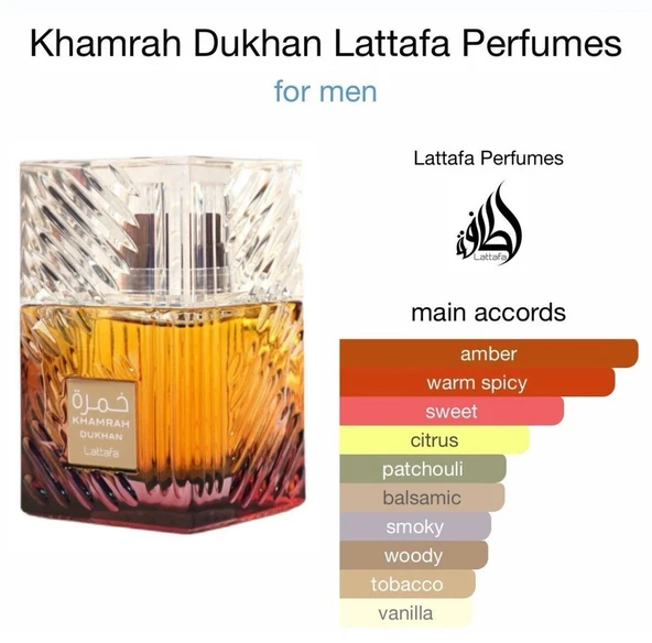LATTAFA KHAMRAH DUKHAN 100 ML EDP PARFÜM - Resim 4