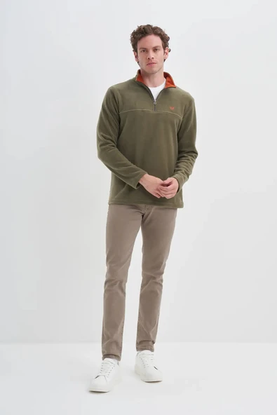 Cazador Yarım Balıkçı Yaka Kalın Polar Regular Fit Sweatshirt-56320 ürün görseli 1