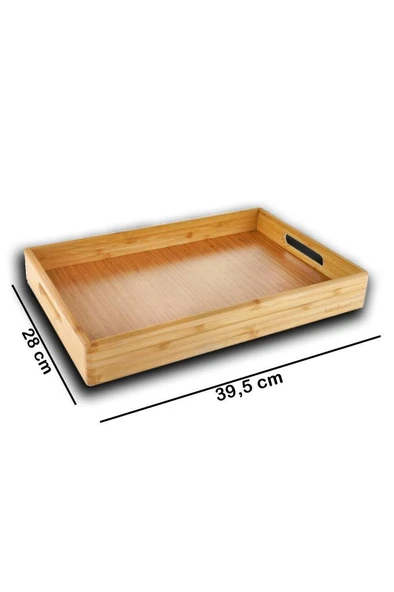 Bambum Marbella - Bambu Desenli Tepsi Orta - Resim 5