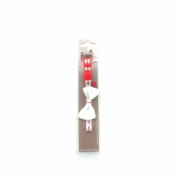 Eastland Papyon Çıngıraklı Kedi Tasması Beyaz 10mm*30cm ürün görseli 1