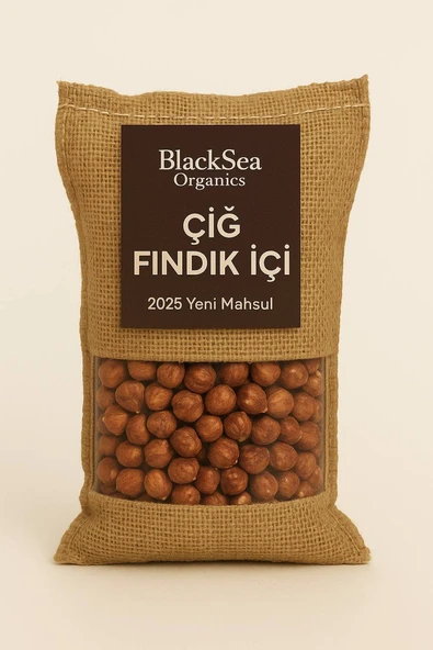 BlackSeaOrganics Çiğ Fındık İçi  2025 Yeni Mahsul, Katkısız Doğal, BlackSea Organics (500 gr) ürün görseli 1