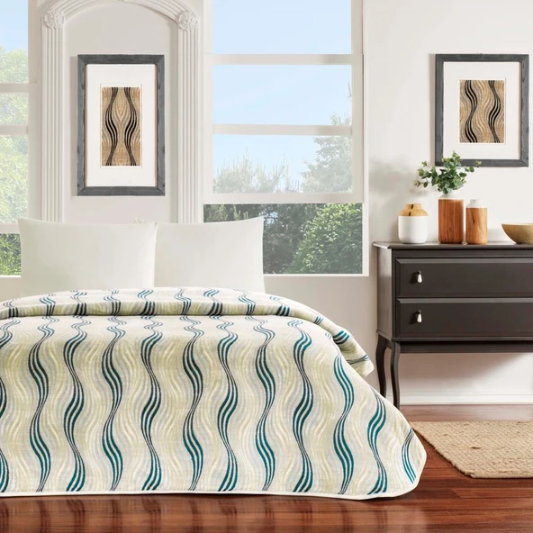 TAÇ ROSELİA TEK KİŞİLİK POLYESTER BATTANİYE BEJ ürün görseli 1