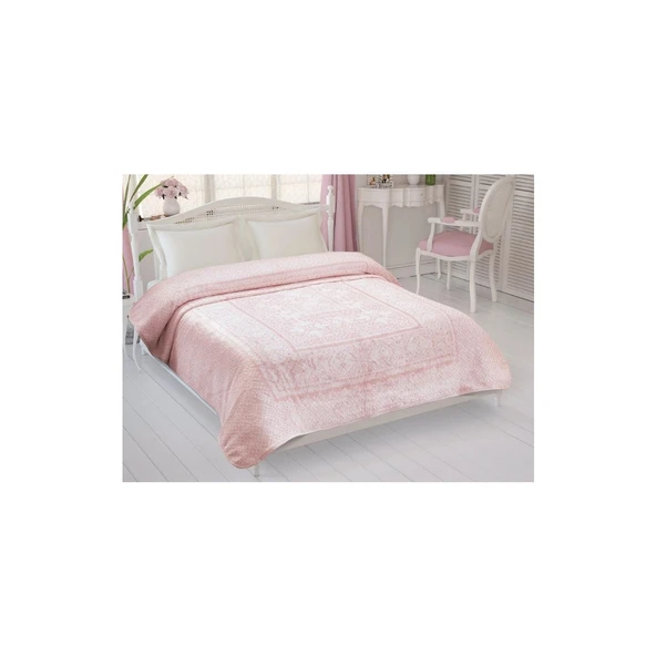 TAÇ FABİAN TEK KİŞİLİK POLYESTER BATTANİYE PUDRA ürün görseli 1