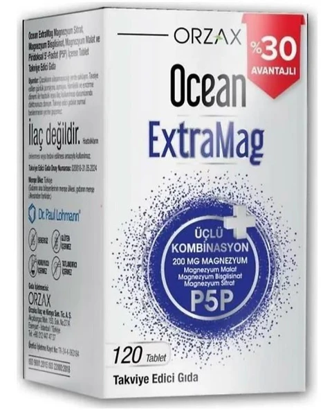 Orzax Ocean ExtraMag 120 Tablet ürün görseli 1