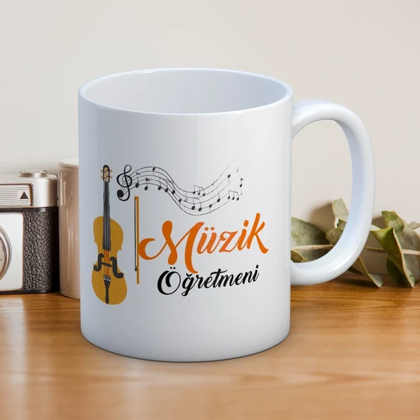 Müzik Öğretmenlerine Özel Öğretmenler Günü Hediyelik Baskılı Kupa ürün görseli 1