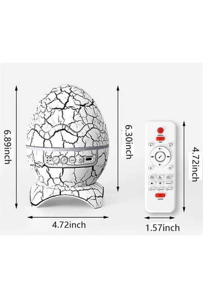 Yumurta Şeklinde Su Dalgalı Bluetooth Speaker Lamba Renkli Şarjlı - Resim 3
