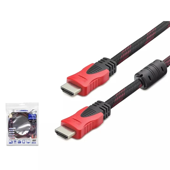 Hadron Hdx2012 Hdmi Kablo Örgülü 1.5M Siyah ürün görseli 1