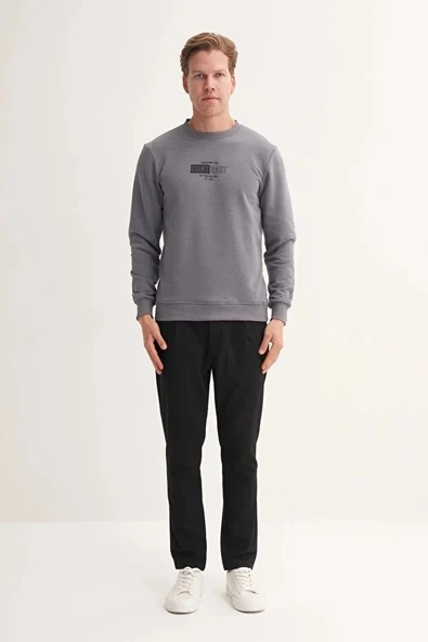 Cazador Slim Fit Mevsimlik 3 İplik Pamuk Karışımlı Sweatshirt-54160 ürün görseli 1