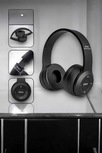 Kulak Üstü TF Kart ve AUX Destekli Ergonomik Bluetooth Kulaklık ürün görseli 1