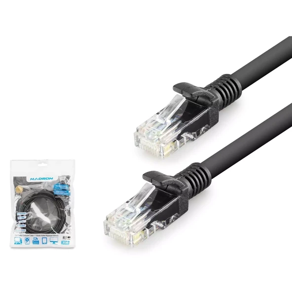 Hadron Hdx5071 Cat6 Kablo 1000Gb 250Mhz 3M Siyah ürün görseli 1