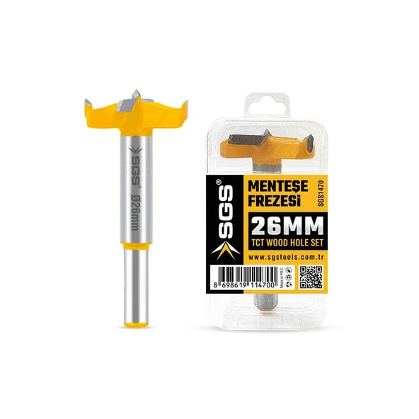 SGS AHŞAP MENTEŞE FREZESİ 26 MM SGS1470 ürün görseli 1