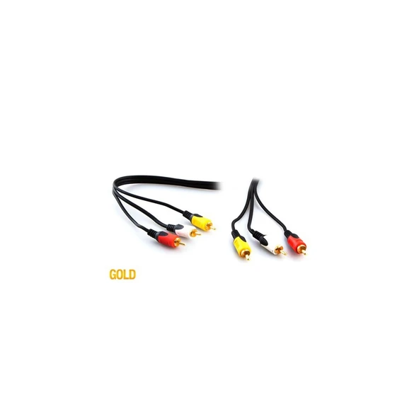 S link -Rca20 3Rca To 3Rca 20M Gold Kablo ürün görseli 1