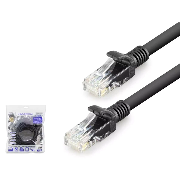 Hadron Hdx5073 Cat6 Kablo 1000Gb 250Mhz 10M Siyah ürün görseli 1