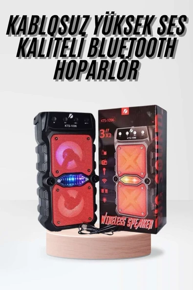 Taşınabilir Kablosuz Bluetooth Hoparlör Uzun Pil Ömrü Led Işıklı ürün görseli 1