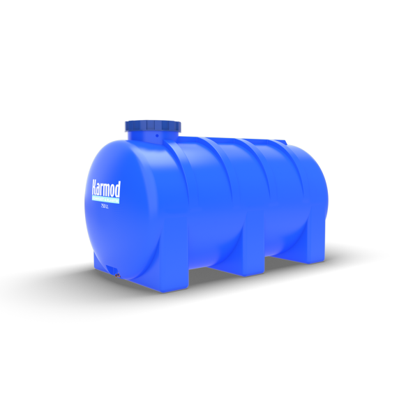 750 Litre Polietilen Yatay Su Deposu - Mavi ürün görseli 1