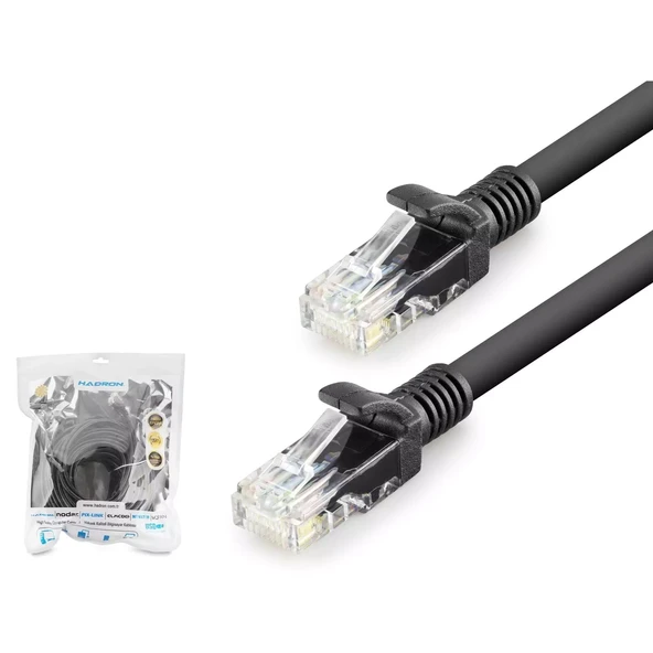 Hadron Hdx5075 Cat6 Kablo 1000Gb 250Mhz 20M Siyah ürün görseli 1