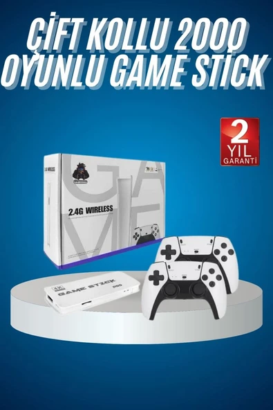 2.4 GHZ Oyun Konsolu Çift Konsol 4K Ultra Hd Game Stick ürün görseli 1