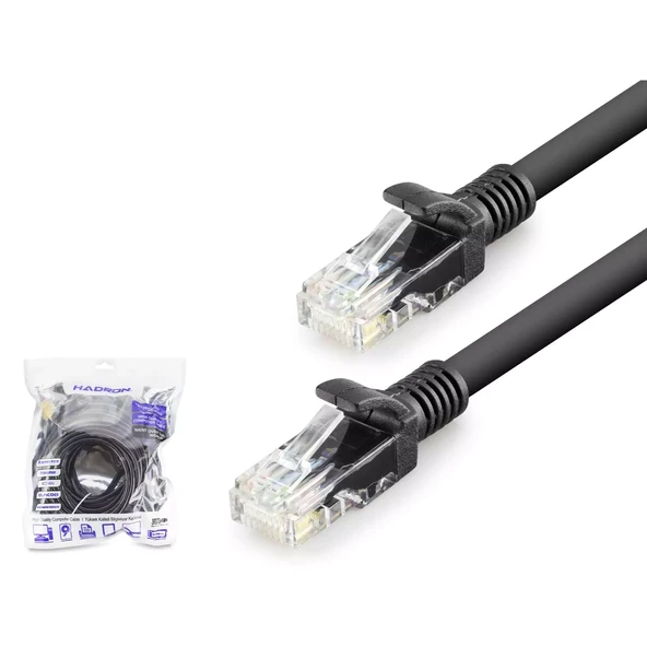 Hadron Hdx5074 Cat6 Kablo 1000Gb 250Mhz 15M Siyah ürün görseli 1