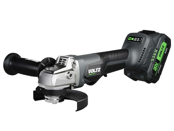 VOLTZ - 115mm - 20 Volt 5 Amper Akülü Avuç Taşlama Makinası Kömürsüz Motor (VZAG-20) ürün görseli 1