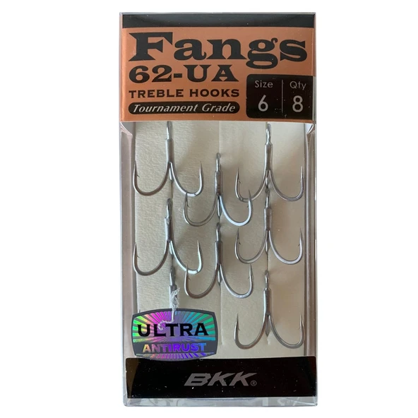 BKK Fangs-62 UA Üçlü Olta İğnesi 8'li Paket No:6 ürün görseli 1