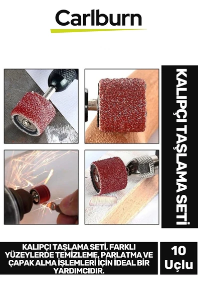 Özel Üretim Metal Ahşap Plastik Temizleme Parlatma Çapak Alma 10 Uçlu Kalıpçı Taşlama Seti ürün görseli 1