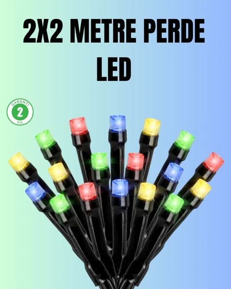 Su Geçirmez Pil Çalışan LED Perde Işık – İç ve Dış Mekan ürün görseli 1