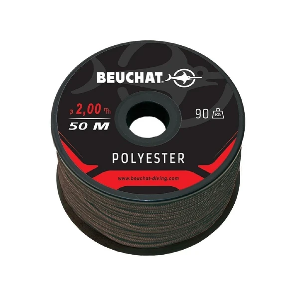 BEUCHAT Zıpkın Makara İpi Polyester 50m, 2mm, siyah ürün görseli 1
