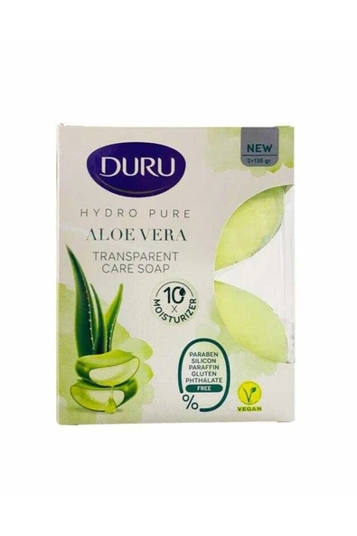 Duru Hydro Pure Aloe Vera Şeffaf Cilt Bakım Sabunu 2x135g ürün görseli 1