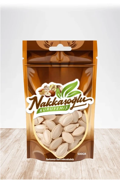Nakkaşoğlu Kuruyemiş Kavrulmuş Tuzsuz Jumbo Kabak Çekirdeği 500Gr ürün görseli 1