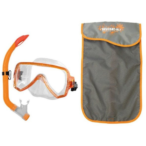 BEUCHAT SET MS OCEO Çocuk Maske Şnorkel(Tahliyeli), Turuncu ürün görseli 1