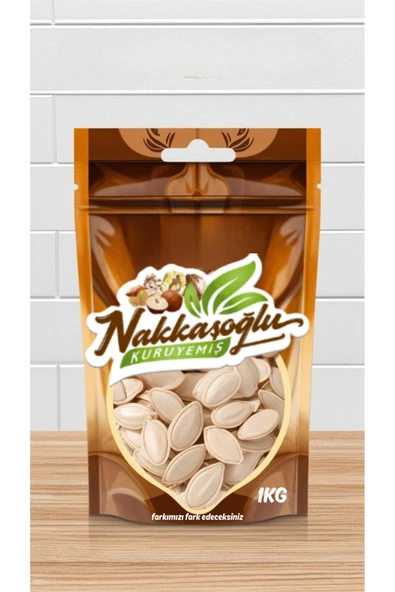 Nakkaşoğlu Kuruyemiş Kavrulmuş Tuzsuz Jumbo Kabak Çekirdeği 1KG ürün görseli 1