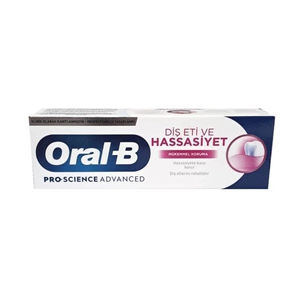 Oral-B Pro Science Advanced Diş Eti ve Hassasiyet Mükemmel Koruma Diş Macunu 75 ml ürün görseli 1