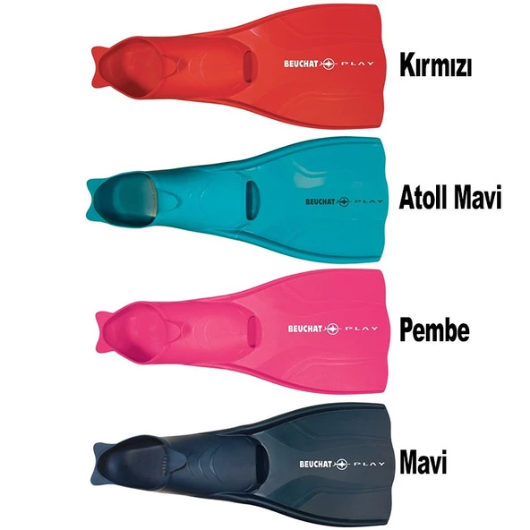 BEUCHAT Palet Kapalı PLAY, Kauçuk - Resim 2
