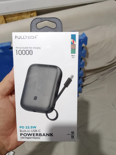 Fb11 Orjinal 10.000 mAh Kendinden Kablolu ve Telefon Standlı  Siyah Taşınabilir Powerbanku ürün görseli 1