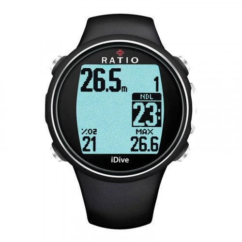 RATIO Dalış Bilgisayarı IDive Sport Easy, Siyah ürün görseli 1