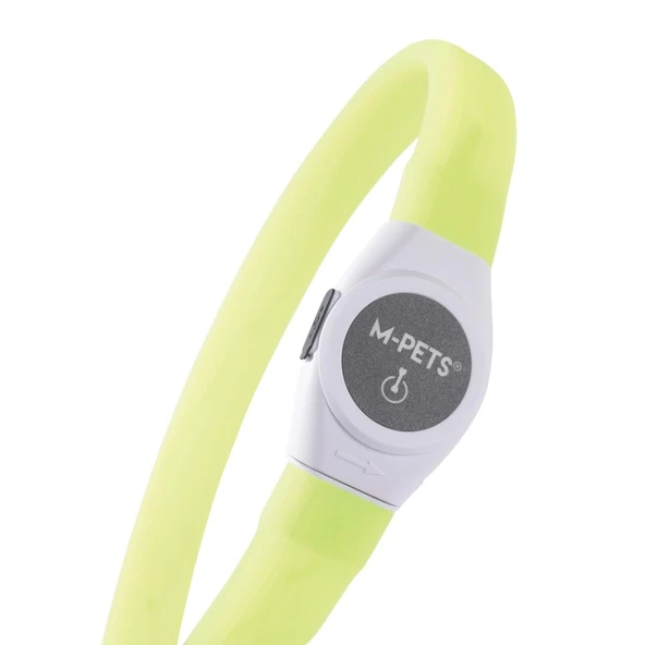 M-Pets Flash Led Boyun Tasma Turuncu (M) - Resim 2