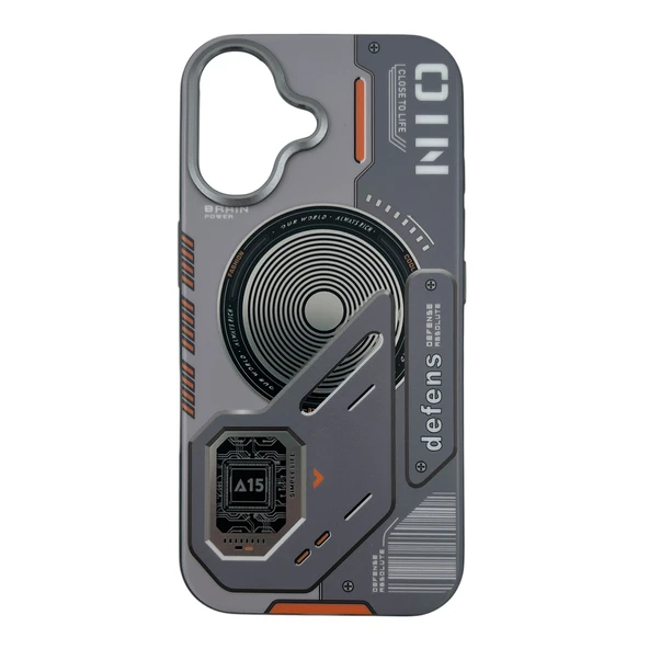 iPhone 16 Plus Uyumlu Nio Magsafe Matte Armor Kılıf (Gri) ürün görseli 1