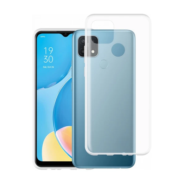 Oppo A15 Lux Seri Kamera Korumalı Premium Şeffaf Silikon Kılıf ürün görseli 1