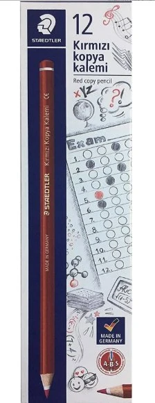 Staedtler Kırmızı Kopya Kalemi 12 Li (1 Paket 12 Adet) ürün görseli 1