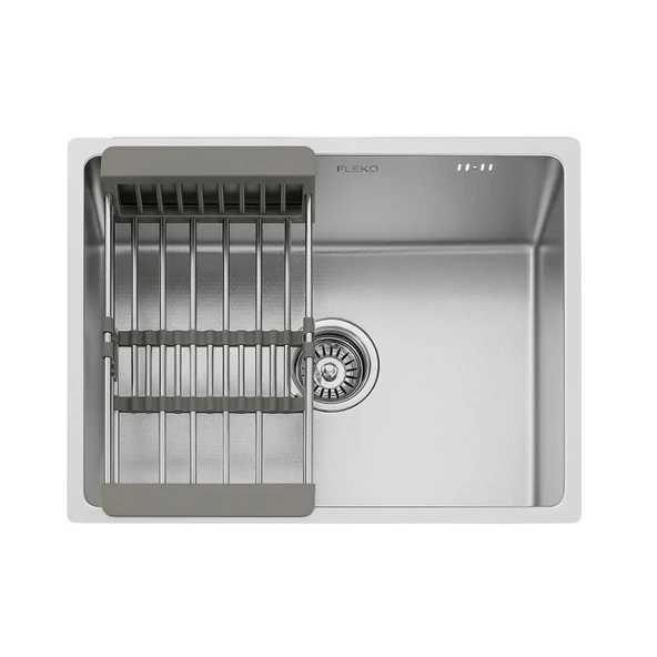 Fleko Lotus Inox 50.40 Petek Dokulu Paslanmaz Çelik Mutfak Eviyesi ürün görseli 1