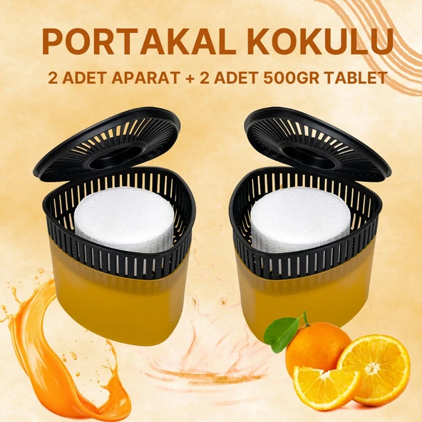 2 Adet 500 gr Nem Alıcılı Ve Rutubet Giderici Aparat Üçgen Portakal (TABLET DAHİL) ürün görseli 1
