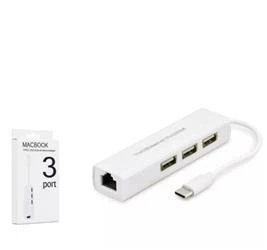 Hadron Hdx7007 Type-C Hub Combo 3-Usb + Lan Beyaz - Resim 2