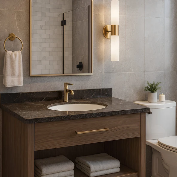 Turavit Hilton Oval Tezgâh Altı Batarya Deliksiz Beyaz Lavabo 37x47 Cm 5017 ürün görseli 1
