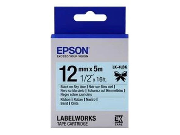 Epson LK-4YBF Floresanlı Sarı Üzeri Siyah 12mm 9Metre Etiket ürün görseli 1