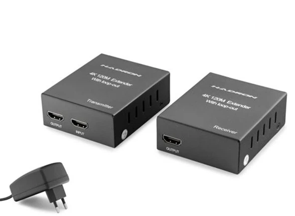 Hadron Hdx1368 120M Hdmi Extender Loop Out 4K  Siyah ürün görseli 1