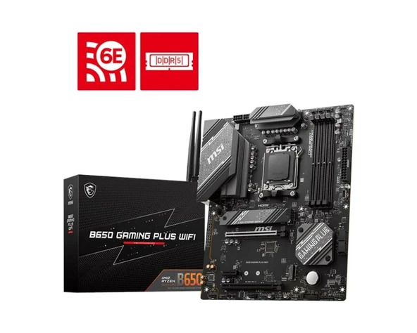 Msı Mb B650 Gaming Plus WiFi 6000mhz(OC) RGB M.2 AM5 ATX DDR5 Anakart ürün görseli 1