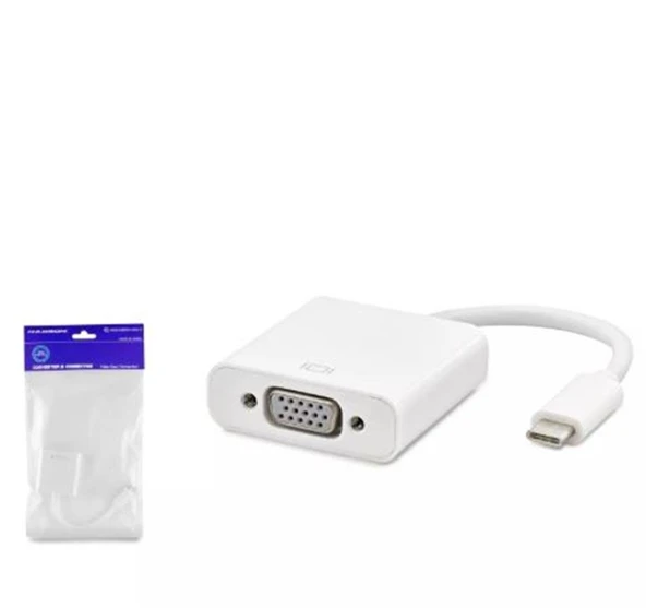 Hadron Hdx7773 Type-C To Vga F Çevirici 1080P Beyaz ürün görseli 1